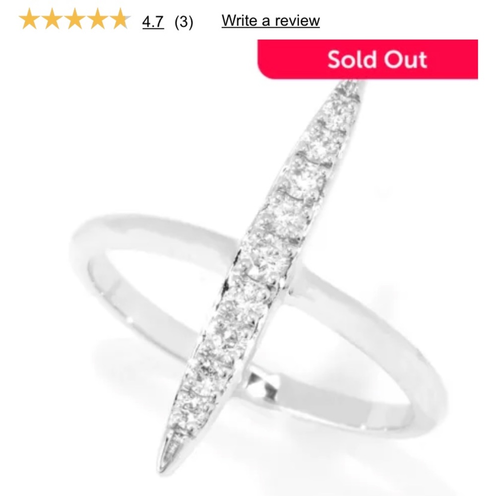 Sale🔥White gold North South statement ring